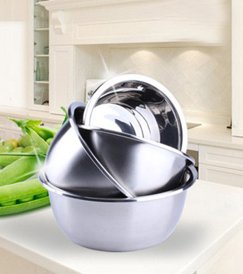 天浩日用雜品商行 專業供應0.5厚無磁反邊調料缸及不銹鋼湯盆